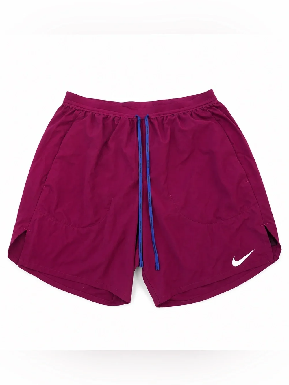 Nike Women's Magenta Athletic Shorts with Blue Drawcord - Picture 4 of 5